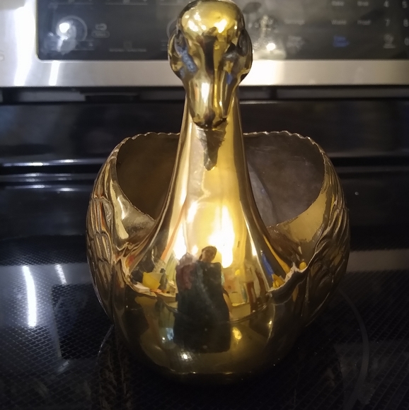 Solid brass swan - Picture 2 of 5